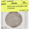 Image 1 : 1933 GERMAN NAZI 100 MARK COIN W/ ADOLF HITLER.