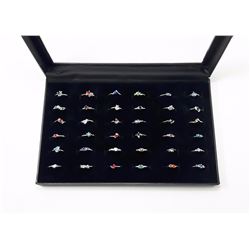 #3 - LOT OF 36 LADIES FASHION RINGS