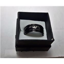 #15 - BLACK STAINLESS STEEL SUPERMAN LOGO RING