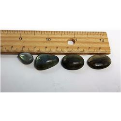 #10 - LOT OF 4 NATURAL LABRADORITE GEMSTONES