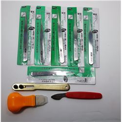 #6 - LOT OF 6 ANTI STATIC PRECISION TWEEZERS