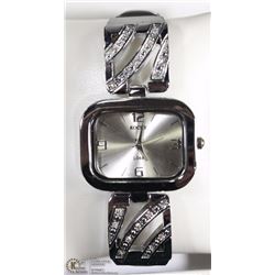 3) ROCKY FASHION WATCH W/ STONES - BLACK