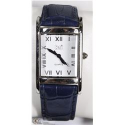 18) BLUE LEATHER STRAP FASHION WATCH