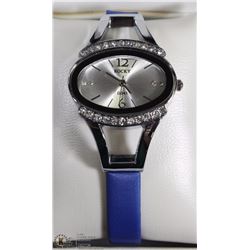 34) ROCKY BLUE STRAP OVAL FASHION WATCH