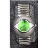 Image 1 : 51) GREEN FACED "EYE" STAINLESS FASHION WATCH