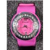 Image 1 : 50) HOT PINK 'SNAP STRAP' FASHION WATCH