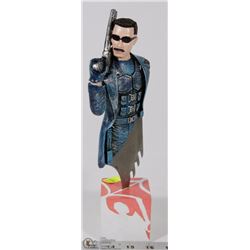 DECORATIVE KNIFE ON STAND W/ GUNMAN HANDLE