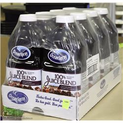 CASE WITH 8- 1.77L BOTTLES OF OCEAN SPRAY 100%