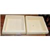 Image 1 : PAIR OF SQUARE SHOWHOME HEAVY PLANTERS.