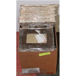 BOX OF DECORATIVE NEW PICTURE FRAMES..