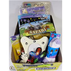 BOX W/ALL NEW KIDS PARTY ITEMS, ROOM