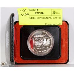 1974 WINNIPEG CENTENNIAL  CASED DOLLAR
