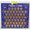 Image 1 : US STATES OF THE UNION 50 SOLID BRONZE COLLECTORS