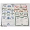 Image 1 : 10 SHEETS VINTAGE STOCKS AND BONDS (1969)