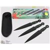 Image 1 : SET OF THREE 7.5" THROWING KNIVES.