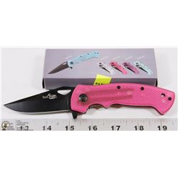 PINK GLOW IN THE DARK TACTICAL KNIFE.