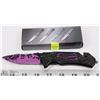 Image 1 : PURPLE & BLACK MONSTER STYLE TACTICAL KNIFE.