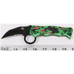 ZOMBIE THEMED TACTICAL KNIFE.