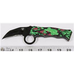 ZOMBIE THEMED TACTICAL KNIFE.