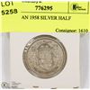 Image 1 : CANADIAN 1958 SILVER HALF DOLLAR