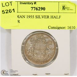 CANADIAN 1955 SILVER HALF DOLLAR