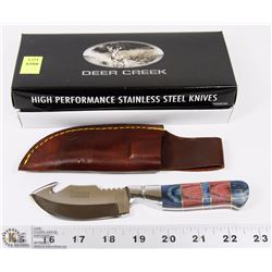 DEER CREEK STAINLESS STEEL HUNTING KNIFE