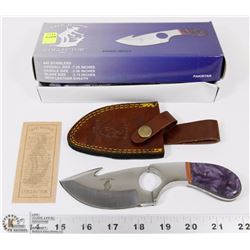 BONE HANDLE SKINNING KNIFE WITH SHEATH