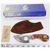 Image 1 : BONE HANDLE HUNTING KNIFE WITH SHEATH