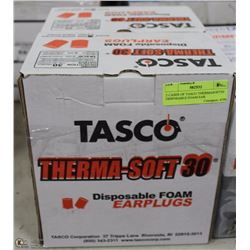 2 CASES OF TASCO THERMASOFT30 DISPOSABLE FOAM EAR