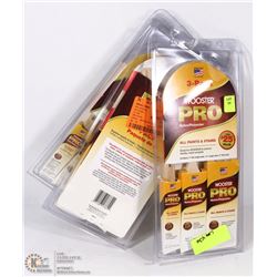 3 PKS OF THREE PAINT AND STAIN BRUSHES