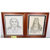 Image 1 : TWO FRAMED 13X16 MARIE STONEY ABORIGINAL CHIEFS