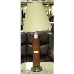 TALL CHLORINE TANK BASED TABLE LAMP.
