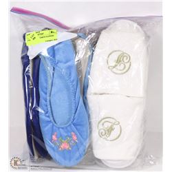 5 PAIRS OF XL WOMENS SLIPPERS