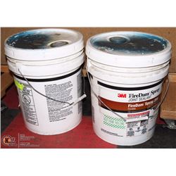 LOT OF TWO 3M FIRESTOP 5 GALLON PAILS