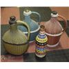 Image 1 : LOT OF 4 COLORFUL PLASTIC/RUBBER WRAPPED