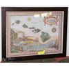 Image 1 : FRAMED MAP OF HAWAIIAN ISLANDS