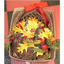 BOX OF AUTUMN HOME DECOR ITEMS
