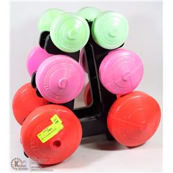 SET OF COLORED WEIGHTS