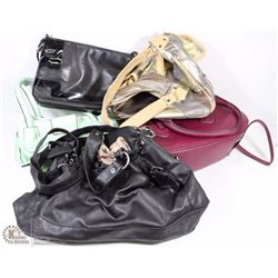 BOX OF ASSORTED PURSES.