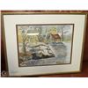 Image 1 : ORIGINAL FRAMED WATER COLOR BY L.LOUISE 21"X17"