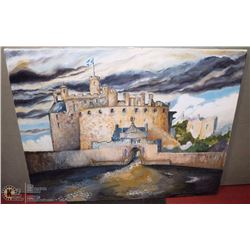 LARGE CASTLE SCENE OIL ON CANVAS