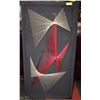 Image 1 : LARGE RETRO WOOD FRAMED STRING ART