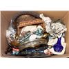 Image 1 : #53) LARGE ESTATE BOX WITH CRYSTAL, BRASS, CHINA,