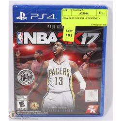 NBA 2K17 FOR PS4 - UNOPENED