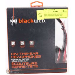 BLACKWEB PREMIUM SERIES HEADPHONES WITH MIC RED