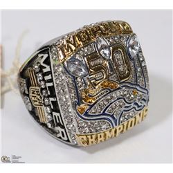 VON MILLER WORLD CHAMPION SUPER BOWL RING 2015