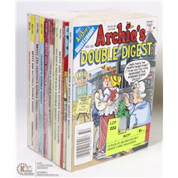 10 PACK OF ARCHIES DOUBLE DIGEST COMIC MAGAZINES.