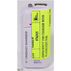 EMERGENCY USB CHARGER WITH FLASHLIGHT FOR