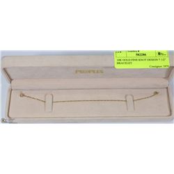 10K GOLD FINE KNOT DESIGN 7 1/2" BRACELET