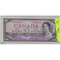1954 CANADIAN  DEVILS FACE $10.00 BILL